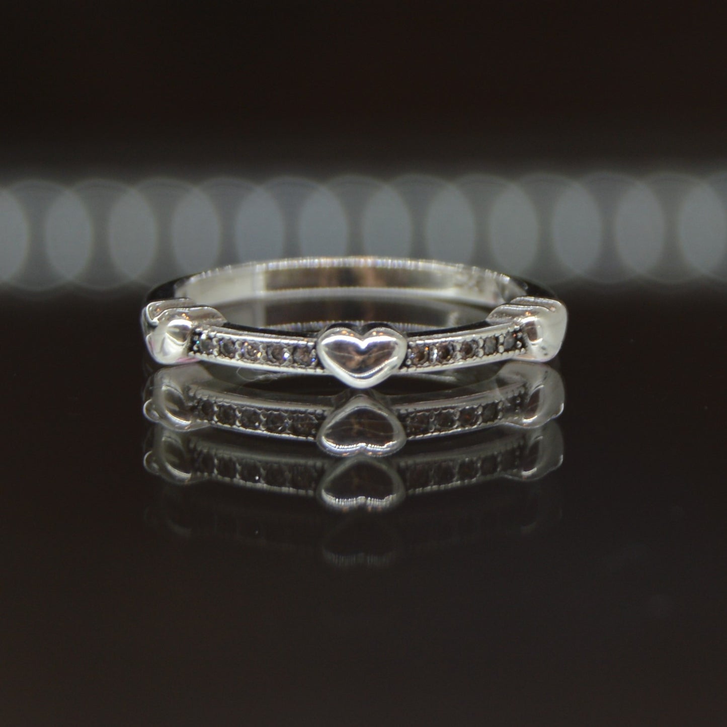 Anillo triple corazón plata