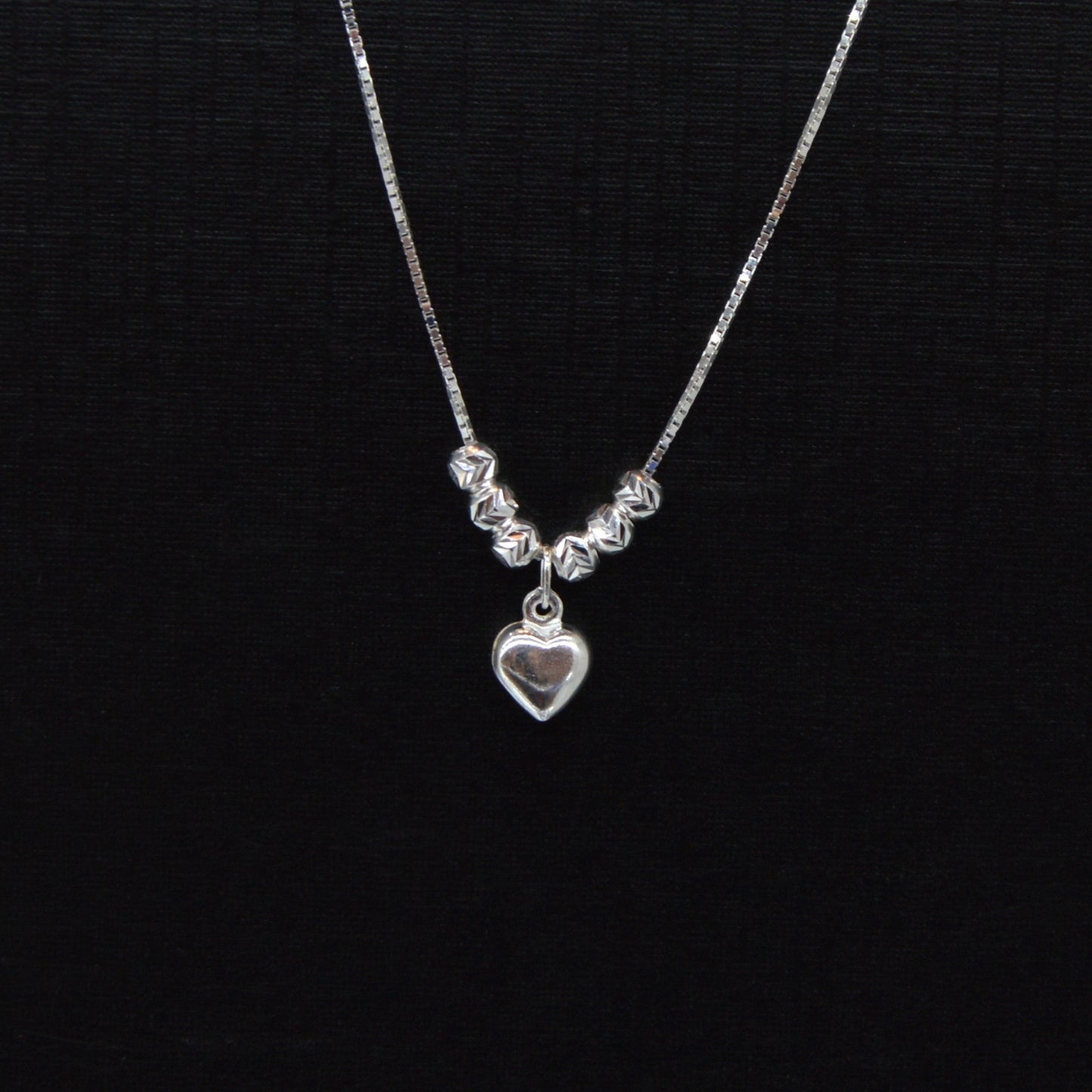 Collar corazón plata